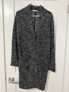 Abercrombie & Fitch Black Heathered Grey Long Oversize Cardigan Size XS Women’s